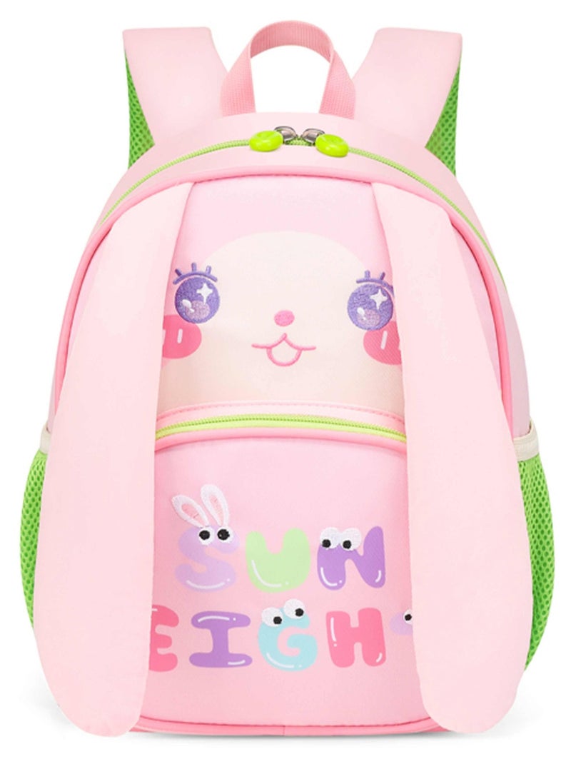SUN EIGHT Children’s Backpack Water Resistant Light Weight Cute Puppy Cartoon Bag for Preschool Girls and Boys, SE22207, Pink - Image 3